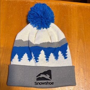 *NWT* Snowshoe Royal and Gray Knit Pom-Pom Hat